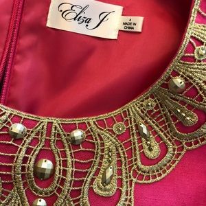 Eliza J Pink Linen Dress